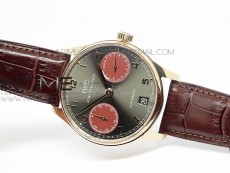 PORTUGUESE REAL PR RG GARY DIAL Gold Numbers ZF 1:1 BEST EDITION ON BLACK LEATHER STRAP A52010