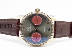 PORTUGUESE REAL PR RG GARY DIAL Gold Numbers ZF 1:1 BEST EDITION ON BLACK LEATHER STRAP A52010