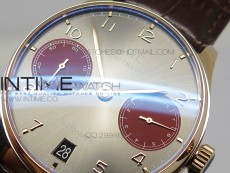 PORTUGUESE REAL PR RG GARY DIAL Gold Numbers ZF 1:1 BEST EDITION ON BLACK LEATHER STRAP A52010