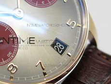 PORTUGUESE REAL PR RG GARY DIAL Gold Numbers ZF 1:1 BEST EDITION ON BLACK LEATHER STRAP A52010