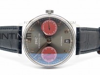 PORTUGUESE REAL PR SS GARY DIAL Gold Numbers ZF 1:1 BEST EDITION ON BLACK LEATHER STRAP A52010