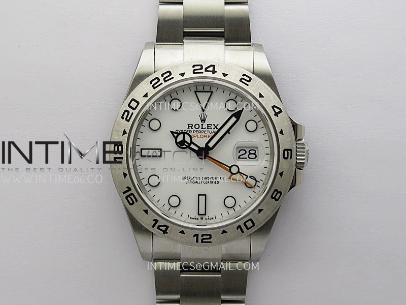 Explorer II 42mm 226570 904L V2 SS QF 1:1 Best Edition White Dial on Bracelet DD3285 CHS