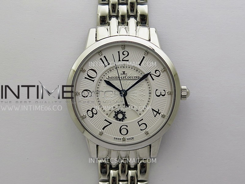Rendez-Vous Night and Day SS APSF 1:1 Best Edition White Textured Dial SS Bezel on SS Bracelet Super Clone A898