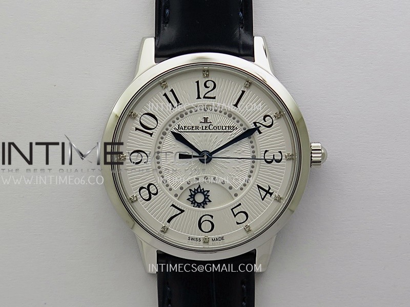 Rendez-Vous Night and Day SS APSF 1:1 Best Edition White Textured Dial SS Bezel on Black Leather Strap Super Clone A898 Rendez-Vous Night and Day SS APSF 1:1 Best Edition White Textured Dial SS Bezel on Black Leather Strap Super Clone A898