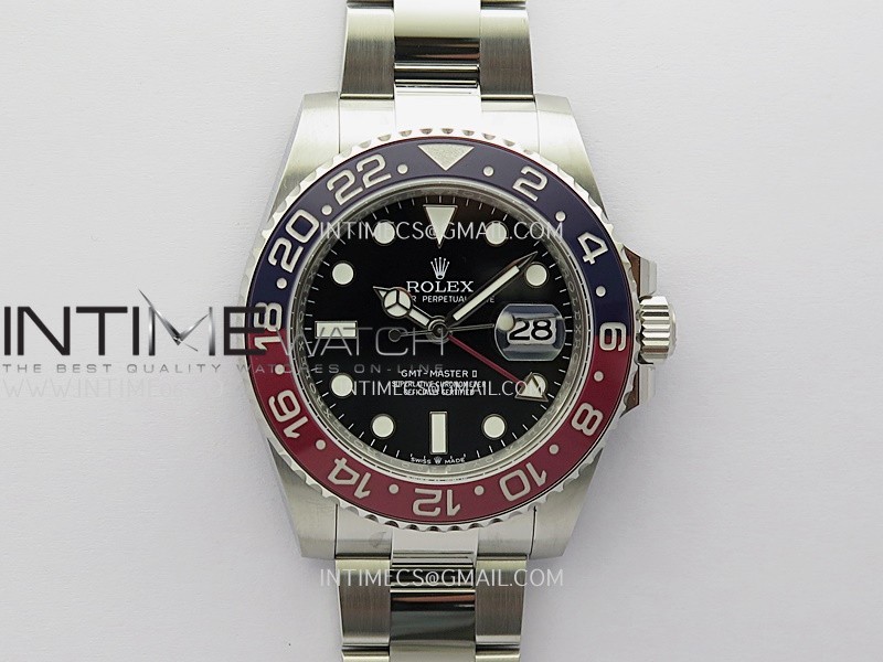 GMT-Master II 126710 BLRO Red/Blue Ceramic 904L SS APSF 1:1 Best Edition Blue Dial On Oyster Bracelet VR3285 CHS GMT-Master II 126710 BLRO Red/Blue Ceramic 904L SS APSF 1:1 Best Edition Blue Dial On Oyster Bracelet VR3285 CHS