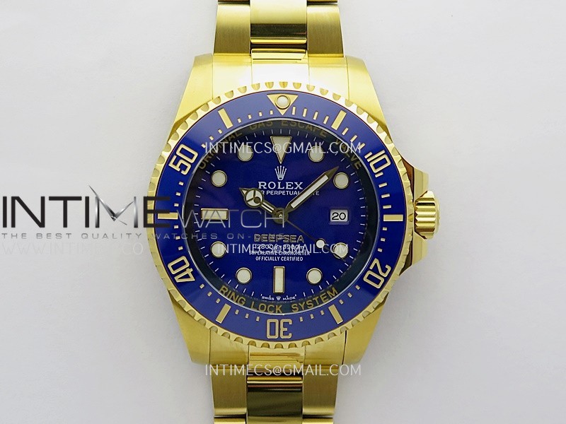 Sea-Dweller DEEPSEA 136668LB "D-BLUE" YG 3EF Best Edition Blue Dial On YG Oyster Bracelet VR3235
