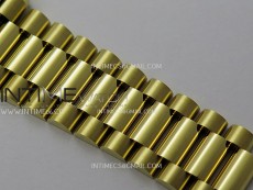 Daydate 128238 36mm Colour Jigsaw Puzzle YG QF Best Edition Turquoise Blue Dial on YG President Bracelet A2834