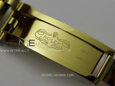 Daydate 128238 36mm Colour Jigsaw Puzzle YG QF Best Edition Turquoise Blue Dial on YG President Bracelet A2834
