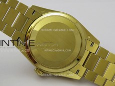 Daydate 128238 36mm Colour Jigsaw Puzzle YG QF Best Edition Turquoise Blue Dial on YG President Bracelet A2834