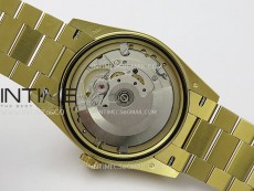Daydate 128238 36mm Colour Jigsaw Puzzle YG QF Best Edition Turquoise Blue Dial on YG President Bracelet A2834