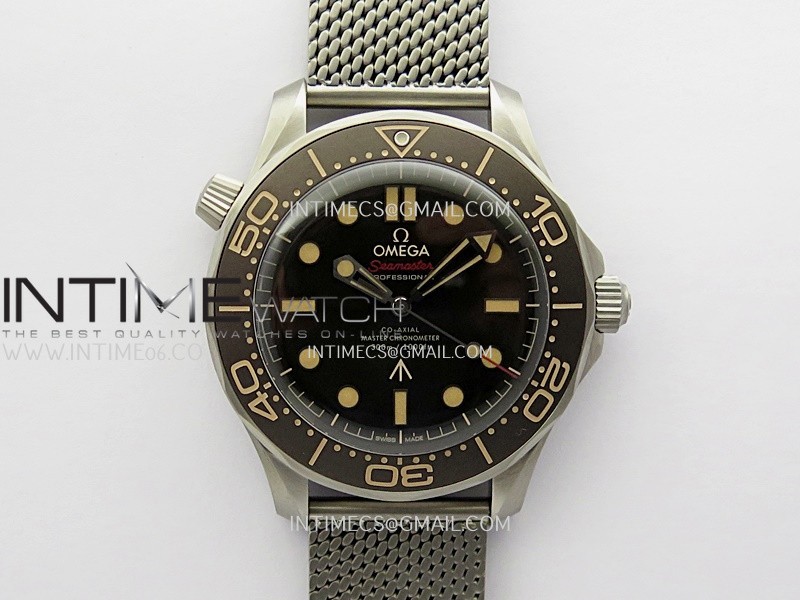 Seamaster 300 "No Time to Die" Titanium VSF 1:1 Best Edition On Titanium Mesh Bracelet SA8806 Super Clone (Free Nato) V6