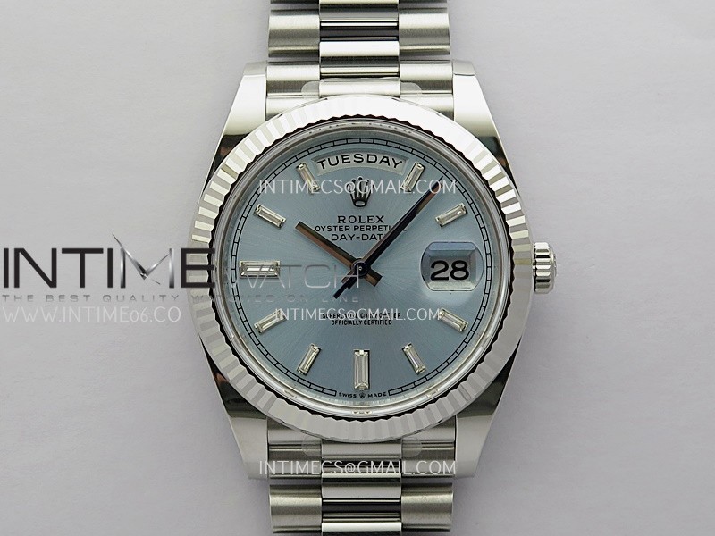 Day Date 228239 40mm Gain Weight V3 THBF 1:1 Best Edition Ice Blue Dial T Diamond Marker On President Bracelet VR3255 Day Date 228239 40mm Gain Weight V3 THBF 1:1 Best Edition Ice Blue Dial T Diamond Marker On President Bracelet VR3255