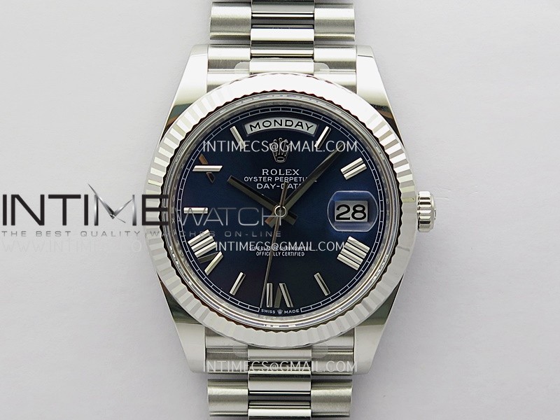 Day Date 228239 40mm Gain Weight V3 THBF 1:1 Best Edition Blue Dial Roman Marker On President Bracelet VR3255 Day Date 228239 40mm Gain Weight V3 THBF 1:1 Best Edition Blue Dial Roman Marker On President Bracelet VR3255