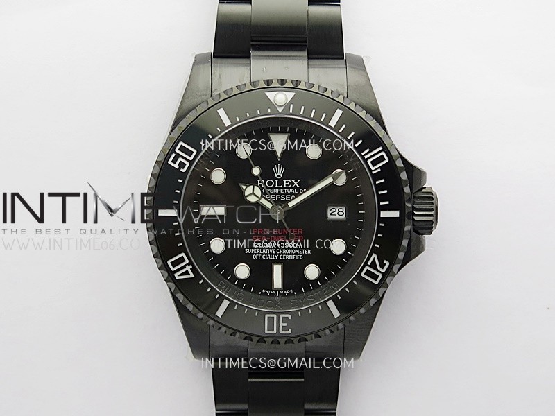 Sea-Dweller 126660 Blaken Style01 BP Best Edition Black Dial On DLC Bracelet SH3135