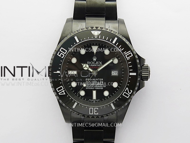 Sea-Dweller 126660 Blaken Style02 BP Best Edition Black Dial On DLC Bracelet SH3135