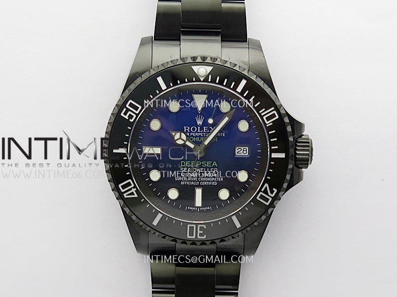Sea-Dweller 126660 Blaken Style02 BP Best Edition Blue Ombre Dial On DLC Bracelet SH3135