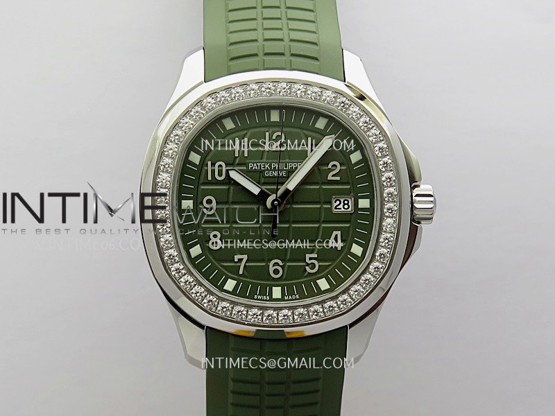 Aquanaut 5267 SS PPF 1:1 Best Edition Green Textured Dial On Green Rubber Strap Ronda Quartz Aquanaut 5267 SS PPF 1:1 Best Edition Green Textured Dial On Green Rubber Strap Ronda Quartz