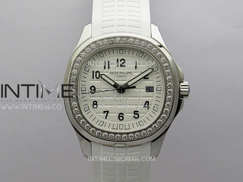 Aquanaut 5267 SS PPF 1:1 Best Edition White Textured Dial On White Rubber Strap Ronda Quartz Aquanaut 5267 SS PPF 1:1 Best Edition White Textured Dial On White Rubber Strap Ronda Quartz