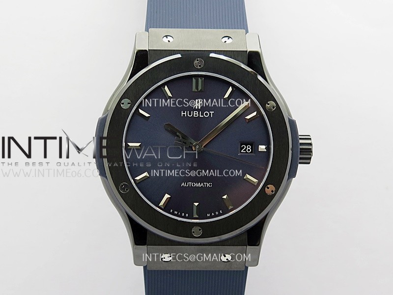 Classic Fusion 42mm Ceramic JJZF 1:1 Best Edition Blue Dial On Blue Rubber Strap Classic Fusion 42mm Ceramic JJZF 1:1 Best Edition Blue Dial On Blue Rubber Strap
