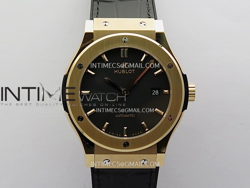 Classic Fusion 42mm RG JJZF 1:1 Best Edition Black Dial On Black Gummy Strap Classic Fusion 42mm RG JJZF 1:1 Best Edition Black Dial On Black Gummy Strap