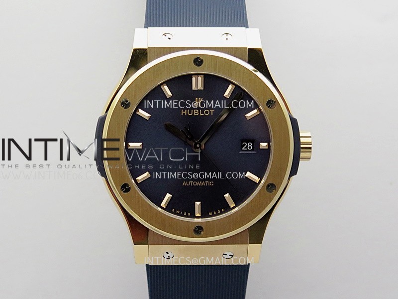 Classic Fusion 42mm RG JJZF 1:1 Best Edition Blue Dial On Blue Rubber Strap Classic Fusion 42mm RG JJZF 1:1 Best Edition Blue Dial On Blue Rubber Strap
