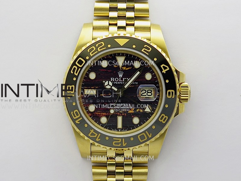 GMT-Master II 126718 GRNR YG 3EF 1:1 Best Edition Tiger Iron Dial On YG Bracelet Super Clone VR3285 CHS GMT-Master II 126718 GRNR YG 3EF 1:1 Best Edition Tiger Iron Dial On YG Bracelet Super Clone VR3285 CHS