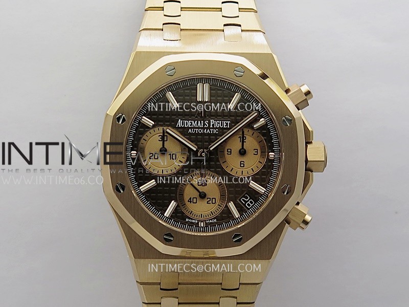 Royal Oak Chrono 26240OR RG APSF 1:1 Best Edition Brown Dial RG Subdial On RG Bracelet SA4401 Super Clone Royal Oak Chrono 26240OR RG APSF 1:1 Best Edition Brown Dial RG Subdial On RG Bracelet SA4401 Super Clone