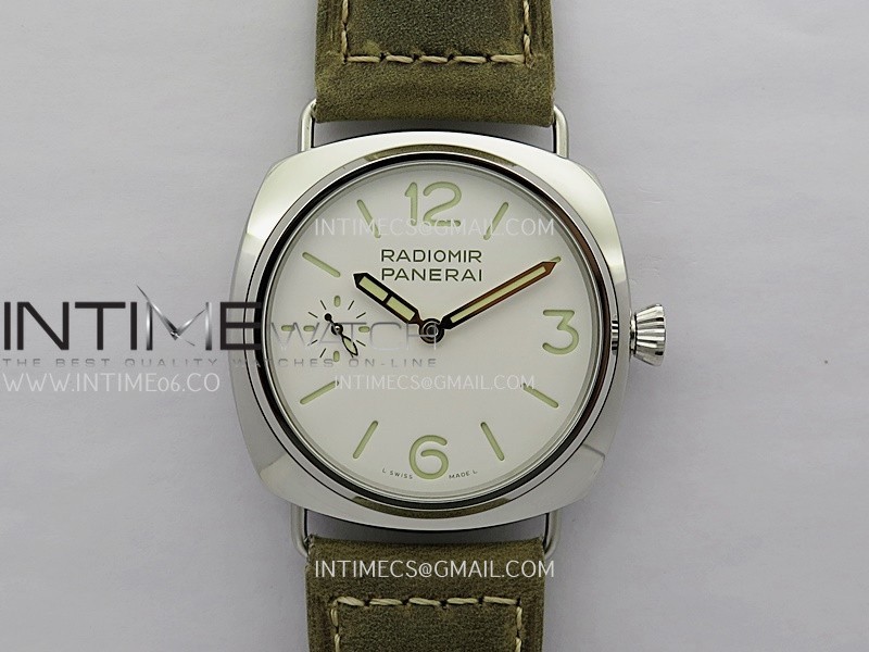 PAM1384 HWF 1:1 Best Edition White Dial On Brown ASSO Leather Strap A6497 PAM1384 HWF 1:1 Best Edition White Dial On Brown ASSO Leather Strap A6497
