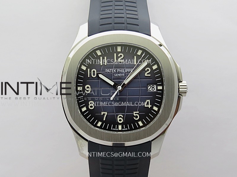 Aquanaut 5168G 42mm Gain Weight APWF 1:1 Best Edition Blue Dial On Blue Rubber Strap 324CS