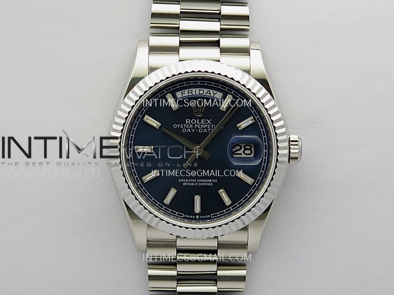 Day Date 128239 36mm KF 1:1 Best Edition Blue Dial T Diamond Marker On President Bracelet A2836 (Gain Weight) Day Date 128239 36mm KF 1:1 Best Edition Blue Dial T Diamond Marker On President Bracelet A2836 (Gain Weight)