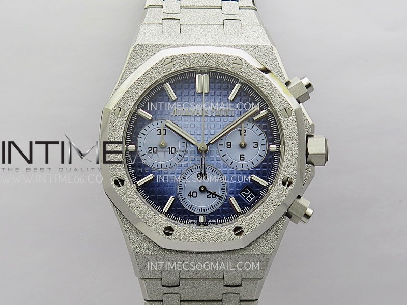Royal Oak Chrono 26240 Frosted SS APSF 1:1 Best Edition Ice Blue Dial On Bracelet SA4401 Super Clone Royal Oak Chrono 26240 Frosted SS APSF 1:1 Best Edition Ice Blue Dial On Bracelet SA4401 Super Clone