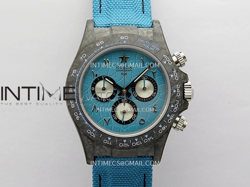 Daytona DIW Black Carbon DIWF Best Edition Blue Dial On Blue Nylon Strap A4801 Daytona DIW Black Carbon DIWF Best Edition Blue Dial On Blue Nylon Strap A4801
