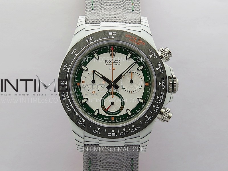 Daytona DIW White Carbon DIWF Best Edition White Dial On Gray Nylon Strap A4801 Daytona DIW White Carbon DIWF Best Edition White Dial On Gray Nylon Strap A4801