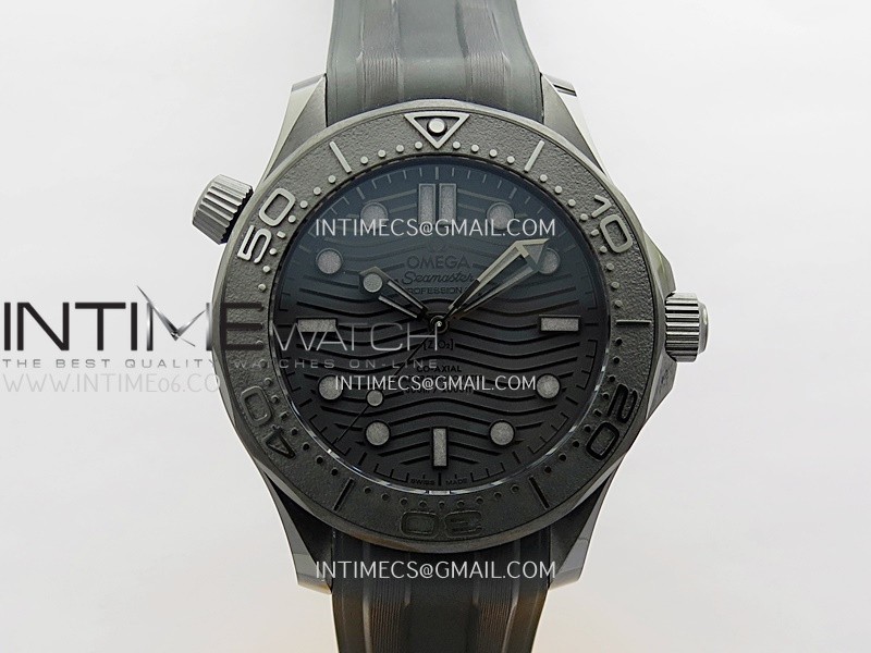 Seamaster Diver 300M Black Ceramic V4 VSF 1:1 Best Edition Black Dial On Black Rubber Strap Super Clone Asian 8806 Seamaster Diver 300M Black Ceramic V4 VSF 1:1 Best Edition Black Dial On Black Rubber Strap Super Clone Asian 8806