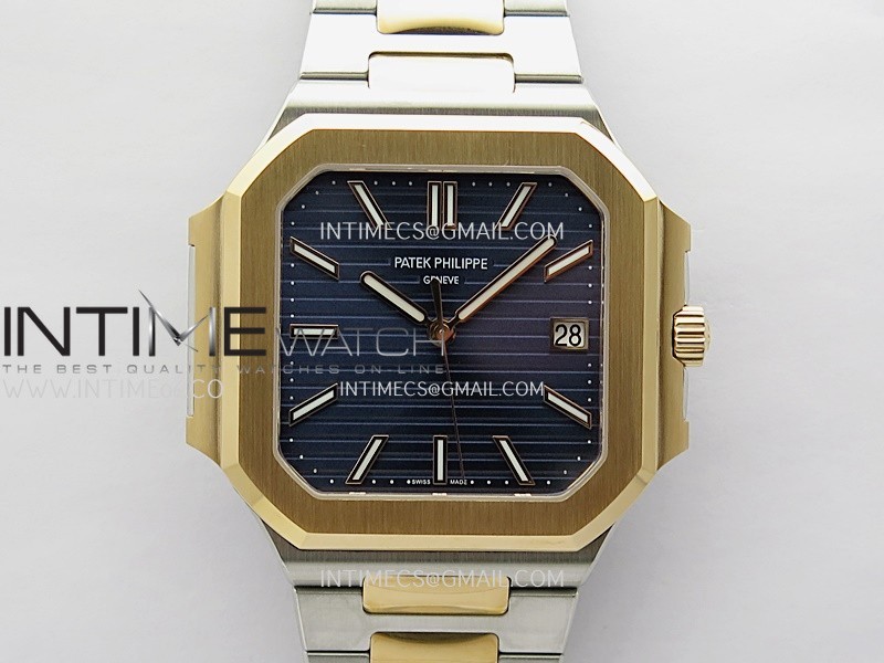 Cubitus 5821 SS/RG PPF Best Edition Blue Dial On SS/RG Bracelet PPF 26-330