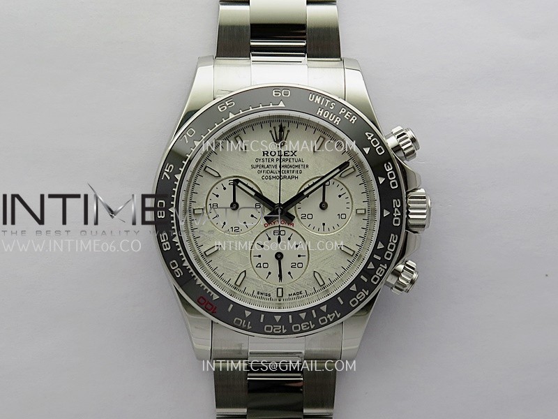 Daytona Cosmograph Ceramic Bezel SS PPMF Best Edition Meteorite Dial On SS Bracelet A4132