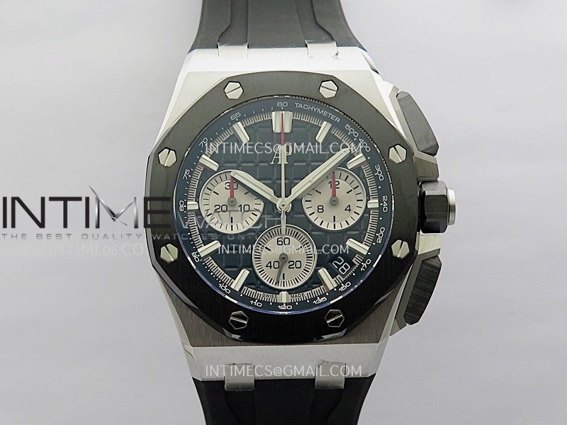 Royal Oak Offshore 43mm 26420SO SS APSF 1:1 Best Edition Black Dial On Black Rubber Strap SA4401 Super Clone Royal Oak Offshore 43mm 26420SO SS APSF 1:1 Best Edition Black Dial On Black Rubber Strap SA4401 Super Clone