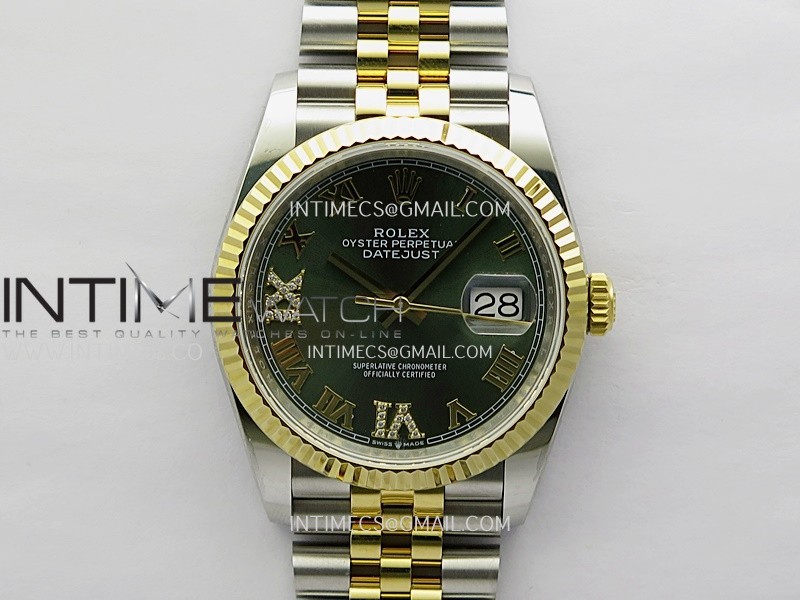 DateJust 126233 36mm 904L SS/YG AR+F 1:1 Best Edition Gray Dial Roman Diamond Marker On Jubilee Bracelet DD3235