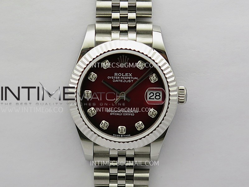 DateJust 31mm 904L SS GMF Best Edition Red Ombre Dial On 904L SS Jubilee Bracelet A2824 DateJust 31mm 904L SS GMF Best Edition Red Ombre Dial On 904L SS Jubilee Bracelet A2824