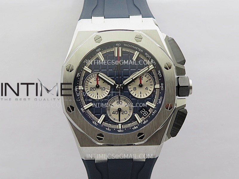Royal Oak Offshore 43mm 26420 SS APSF 1:1 Best Edition Blue Dial On Black Rubber Strap SA4401 Super Clone Royal Oak Offshore 43mm 26420 SS APSF 1:1 Best Edition Blue Dial On Black Rubber Strap SA4401 Super Clone