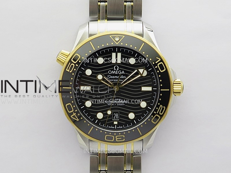 Seamaster Diver 300M Black Ceramic Bezel SS/YG V4 VSF 1:1 Best Edition Black Dial On SS/YG Bracelet Super Clone Asian 8800 Seamaster Diver 300M Black Ceramic Bezel SS/YG V4 VSF 1:1 Best Edition Black Dial On SS/YG Bracelet Super Clone Asian 8800