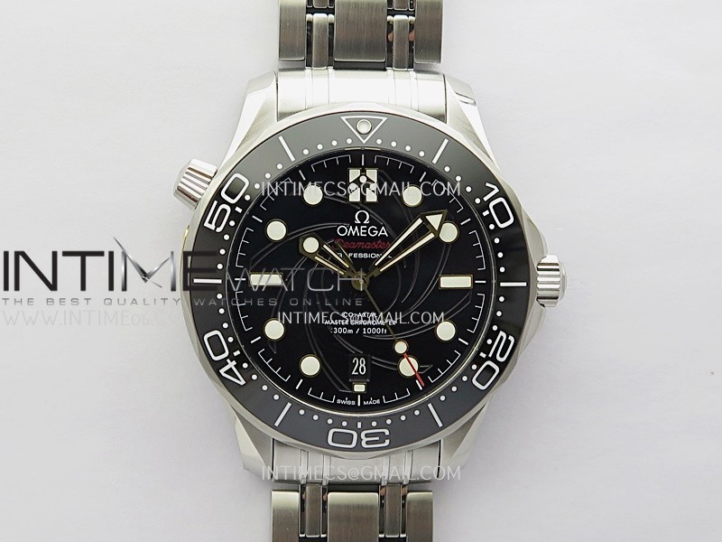 Seamaster Diver 300M 007 SS V4 VSF 1:1 Best Edition Black Wave Textured Dial On SS Bracelet Super Clone Asian 8800 Seamaster Diver 300M 007 SS V4 VSF 1:1 Best Edition Black Wave Textured Dial On SS Bracelet Super Clone Asian 8800