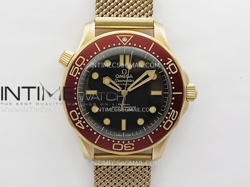 Seamaster 300M "No Time to Die" Bronze Gold VSF 1:1 Best Edition Black Dial On Bronze Gold Mesh Bracelet SA8806 Super Clone Seamaster 300M "No Time to Die" Bronze Gold VSF 1:1 Best Edition Black Dial On Bronze Gold Mesh Bracelet SA8806 Super Clone