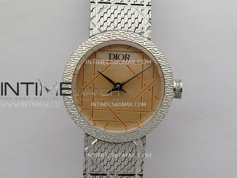 La D de Dior Satine 25mm SS 8848F 1:1 Best Edition Pink MOP Dial On SS bracelet Swiss Quartz La D de Dior Satine 25mm SS 8848F 1:1 Best Edition Pink MOP Dial On SS bracelet Swiss Quartz
