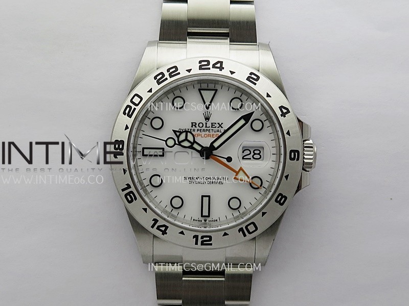 Explorer II 42mm 226570 904L SS WF 1:1 Best Edition White Dial on Bracelet SH3285 CHS