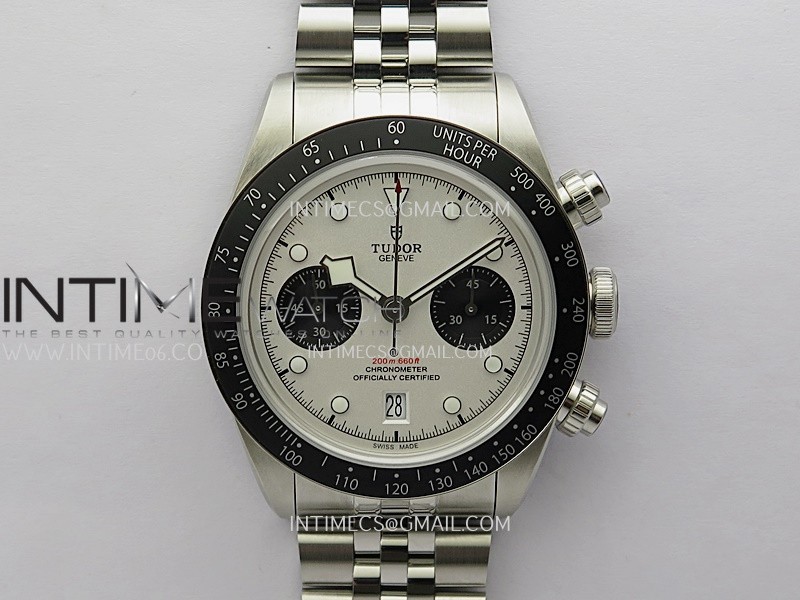 Black Bay Chrono M79360N SS ZF 1:1 Best Edition White Dial On SS Bracelet DD7750 Black Bay Chrono M79360N SS ZF 1:1 Best Edition White Dial On SS Bracelet DD7750