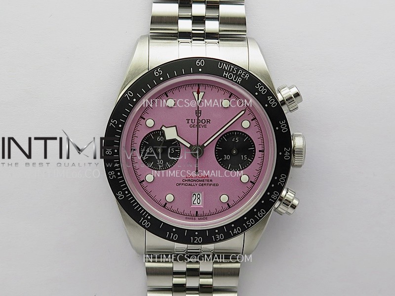 Black Bay Chrono M79360N SS ZF 1:1 Best Edition Pink Dial On SS Bracelet DD7750 Black Bay Chrono M79360N SS ZF 1:1 Best Edition Pink Dial On SS Bracelet DD7750