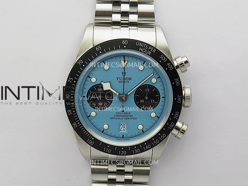Black Bay Chrono M79360N SS ZF 1:1 Best Edition Tiffany Blue Dial On SS Bracelet DD7750