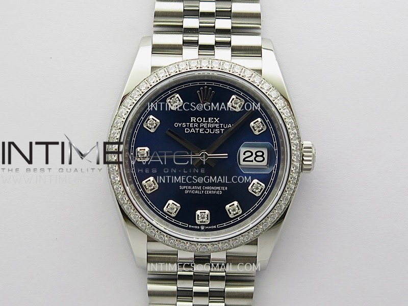 DateJust 126284 Diamond Bezel 904L SS VSF 1:1 Best Edition Blue Dial Diamond Marker On Jubilee Bracelet VS3235 DateJust 126284 Diamond Bezel 904L SS VSF 1:1 Best Edition Blue Dial Diamond Marker On Jubilee Bracelet VS3235
