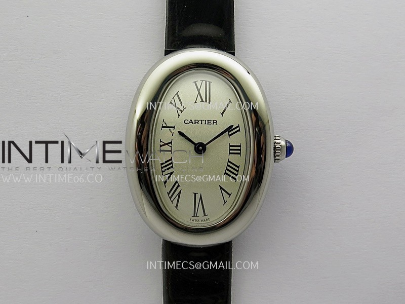 Baignoire Watch SS AF 1:1 Best Edition Silver Dial On Black Croco Strap RONDA Quartz